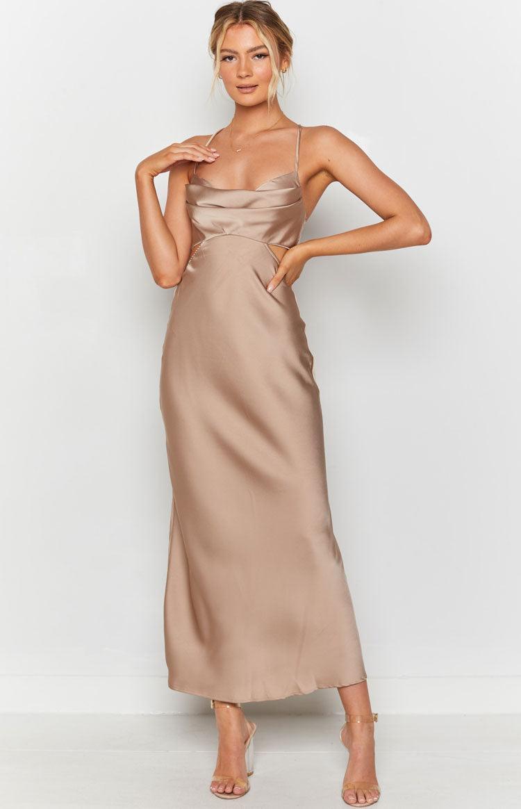 Taleah Cut Out Maxi Dress Mocha Product Image