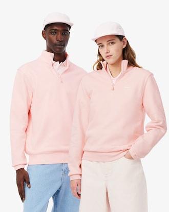 High Neck Zip-Up Print Sweatshirt Product Image