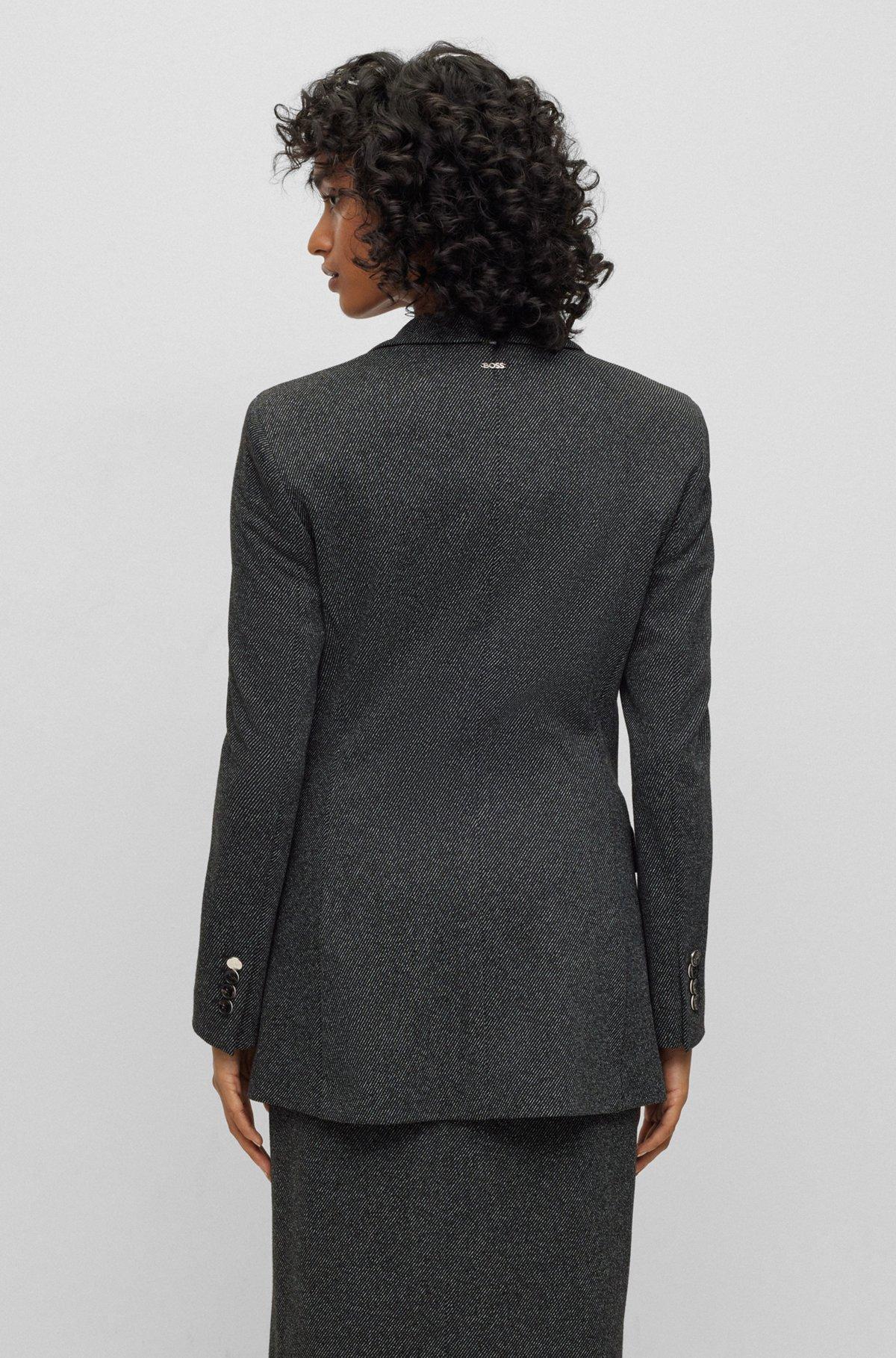 Slim-fit jacket in heavyweight woven cloth Product Image