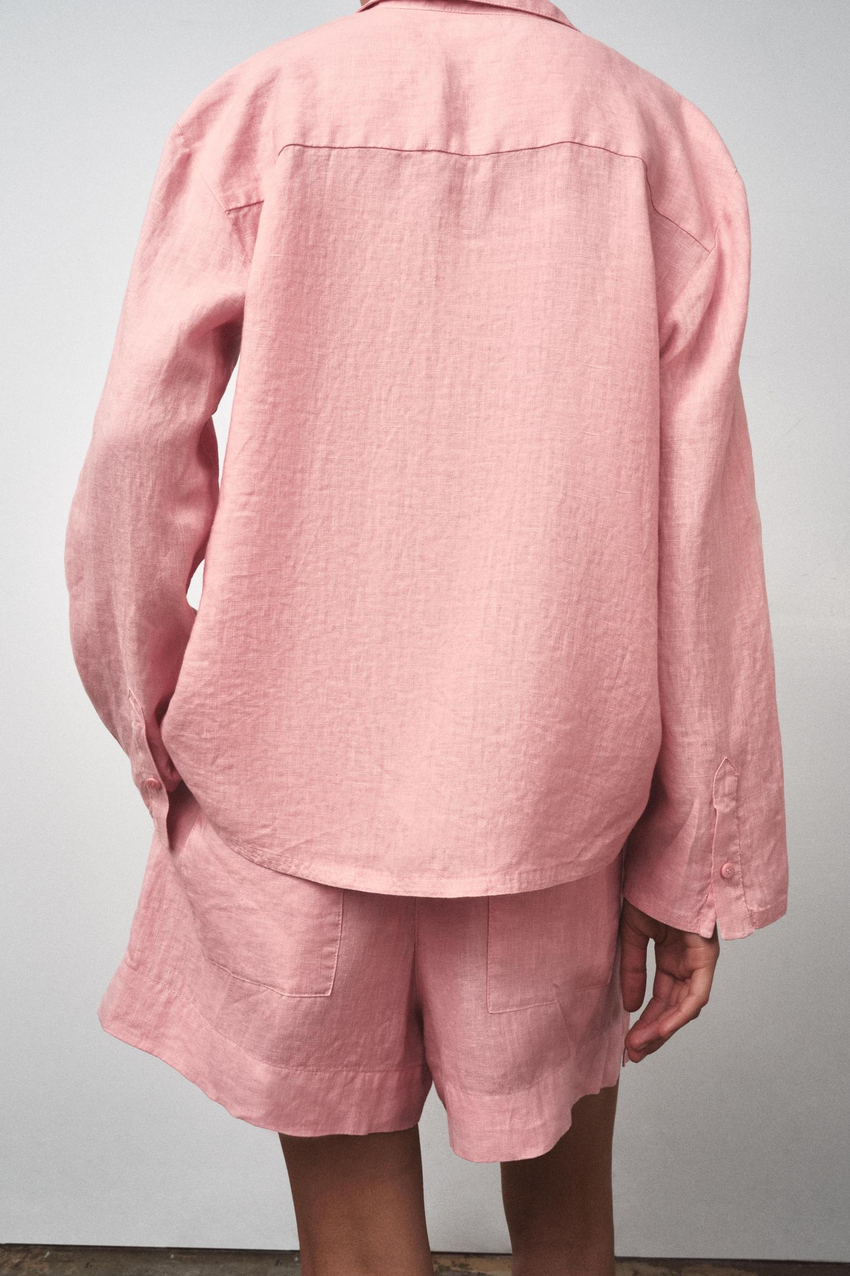 100% LINEN SHORTS ZW COLLECTION Product Image