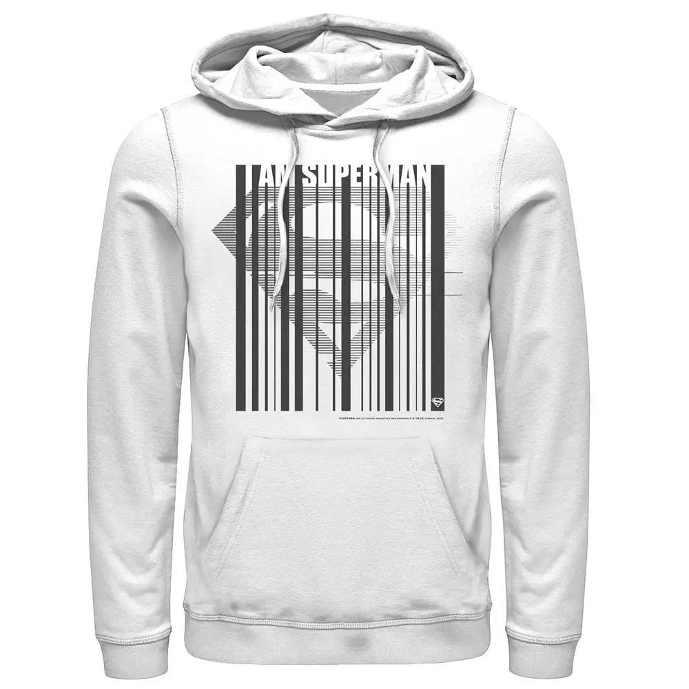 Men's DC Comics Superman Barcode Chest Logo Hoodie,  Product Image