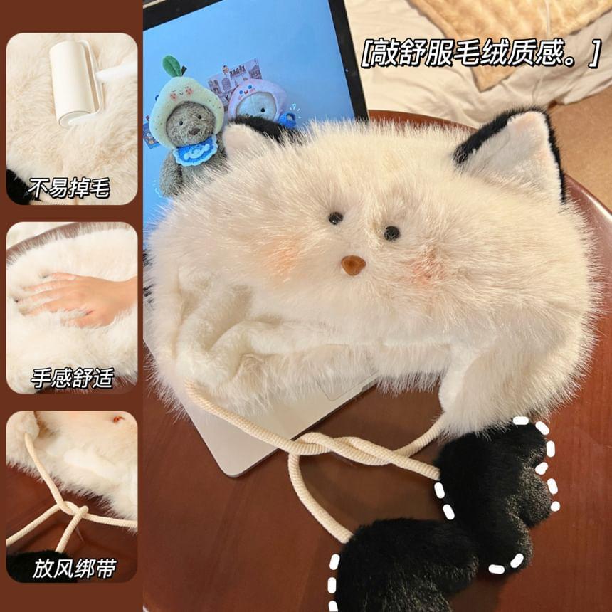 Cat Chenille Trapper Hat Product Image