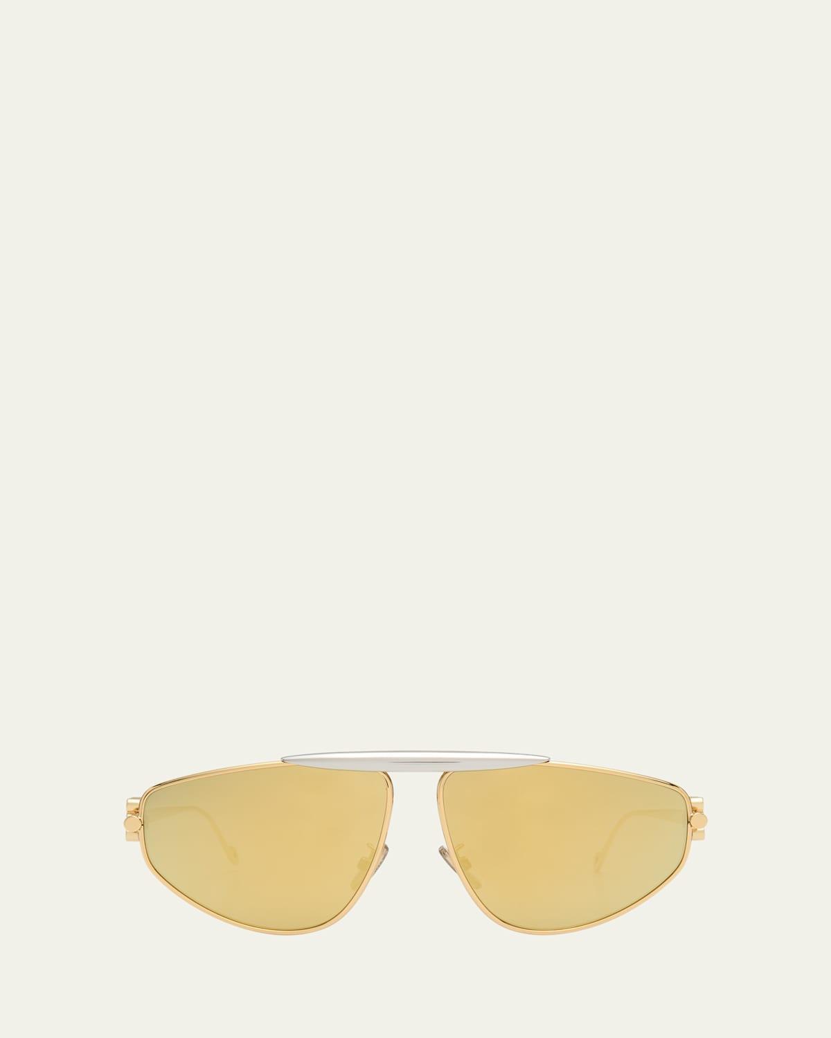 Loewe Metal Sunglasses in Metallic Gold Product Image