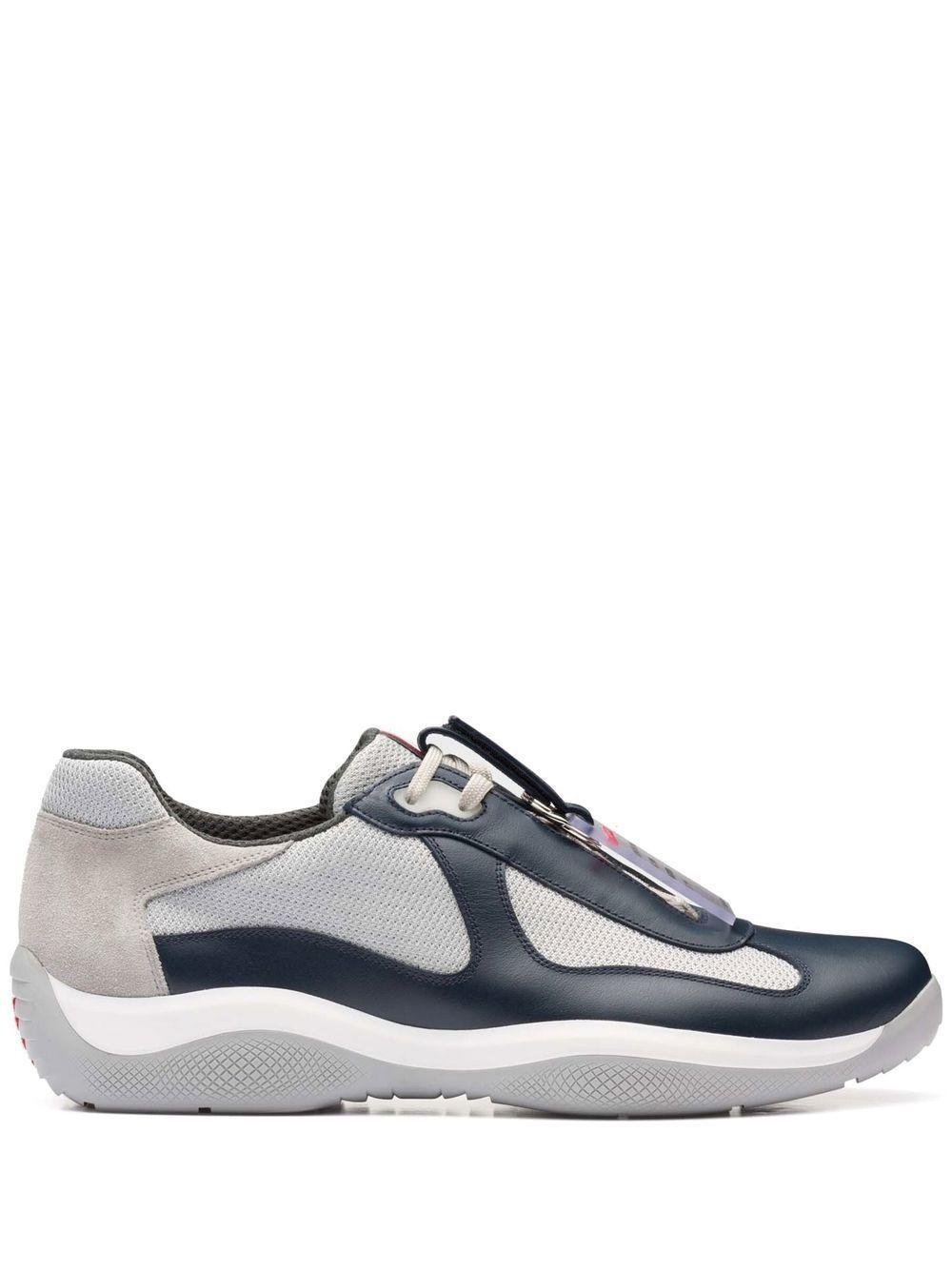 PRADA America's Cup Original Low-top Sneakers In Blue Product Image