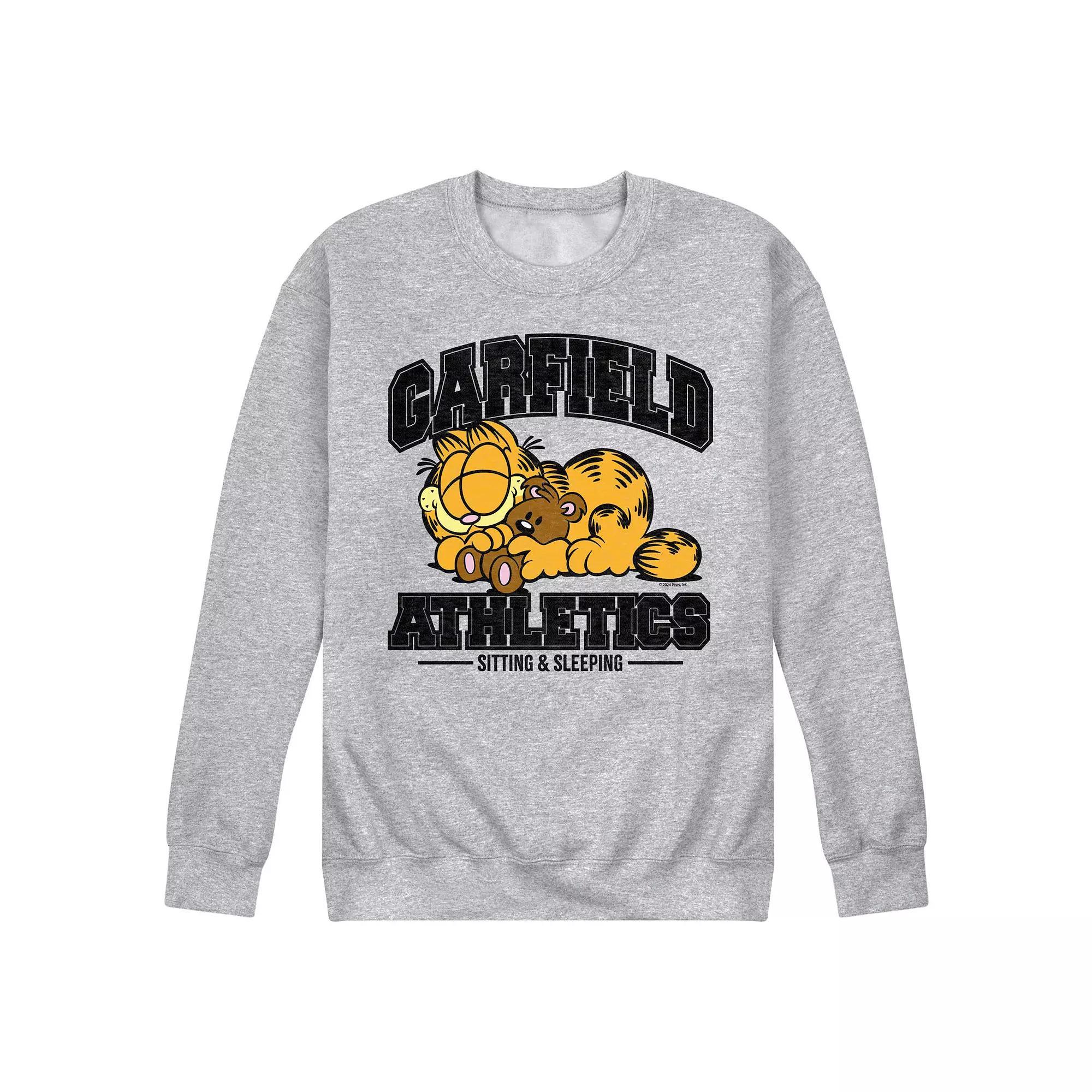 Men's Garfield Sleeping Athletics Fleece Sweatshirt,  Product Image