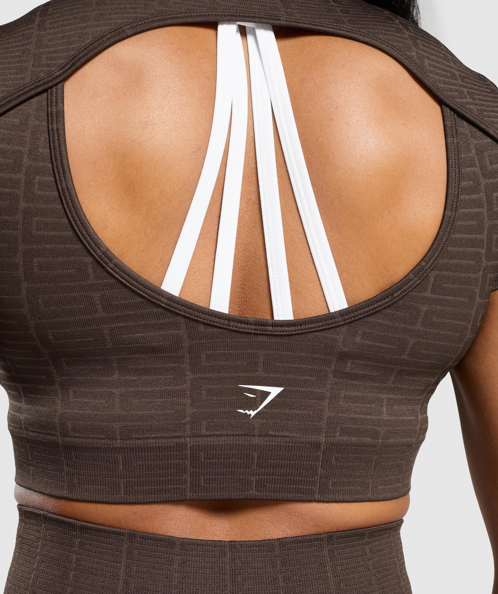 Adapt Monogram Seamless Ruched Crop Top Product Image