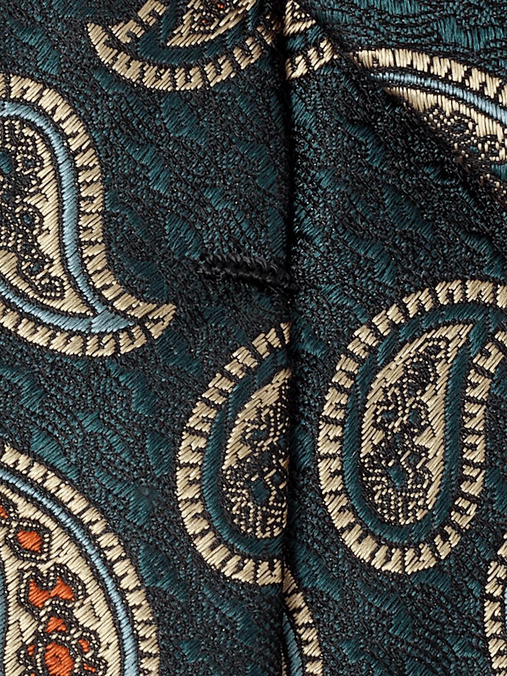 Paisley Woven Silk Tie - Green Product Image