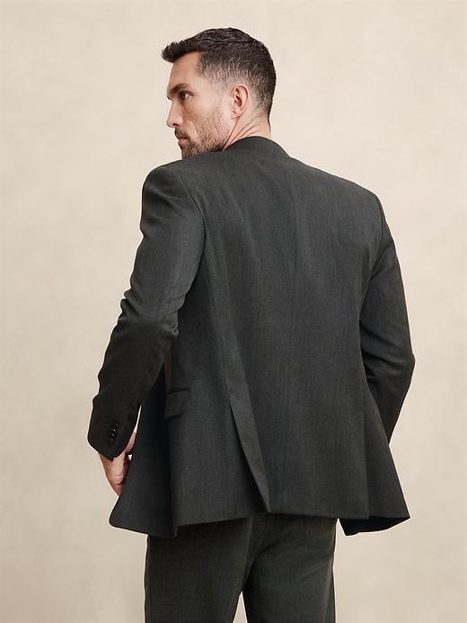 Tailored-Fit Charcoal Twill Suit Jacket Product Image