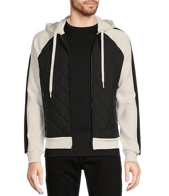Murano Liquid Luxury Slim Fit Color Block Full-Zip Hoodie Product Image