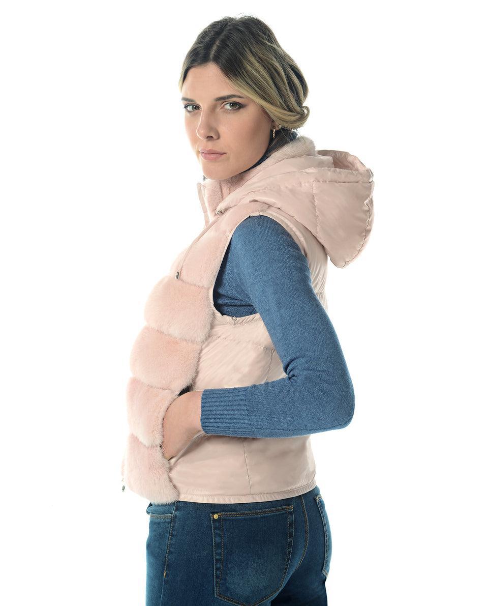 Hooded Mink Vest Product Image