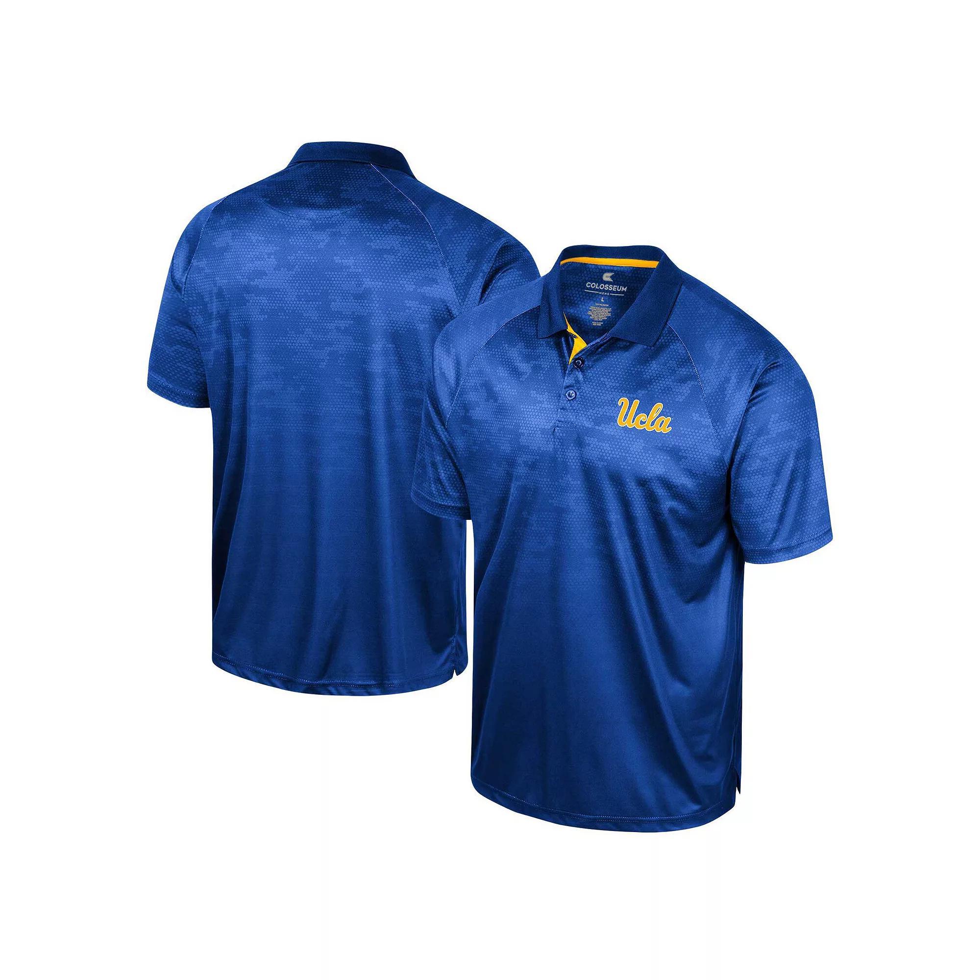 Men's Colosseum Blue UCLA Bruins Honeycomb Raglan Polo,  Product Image