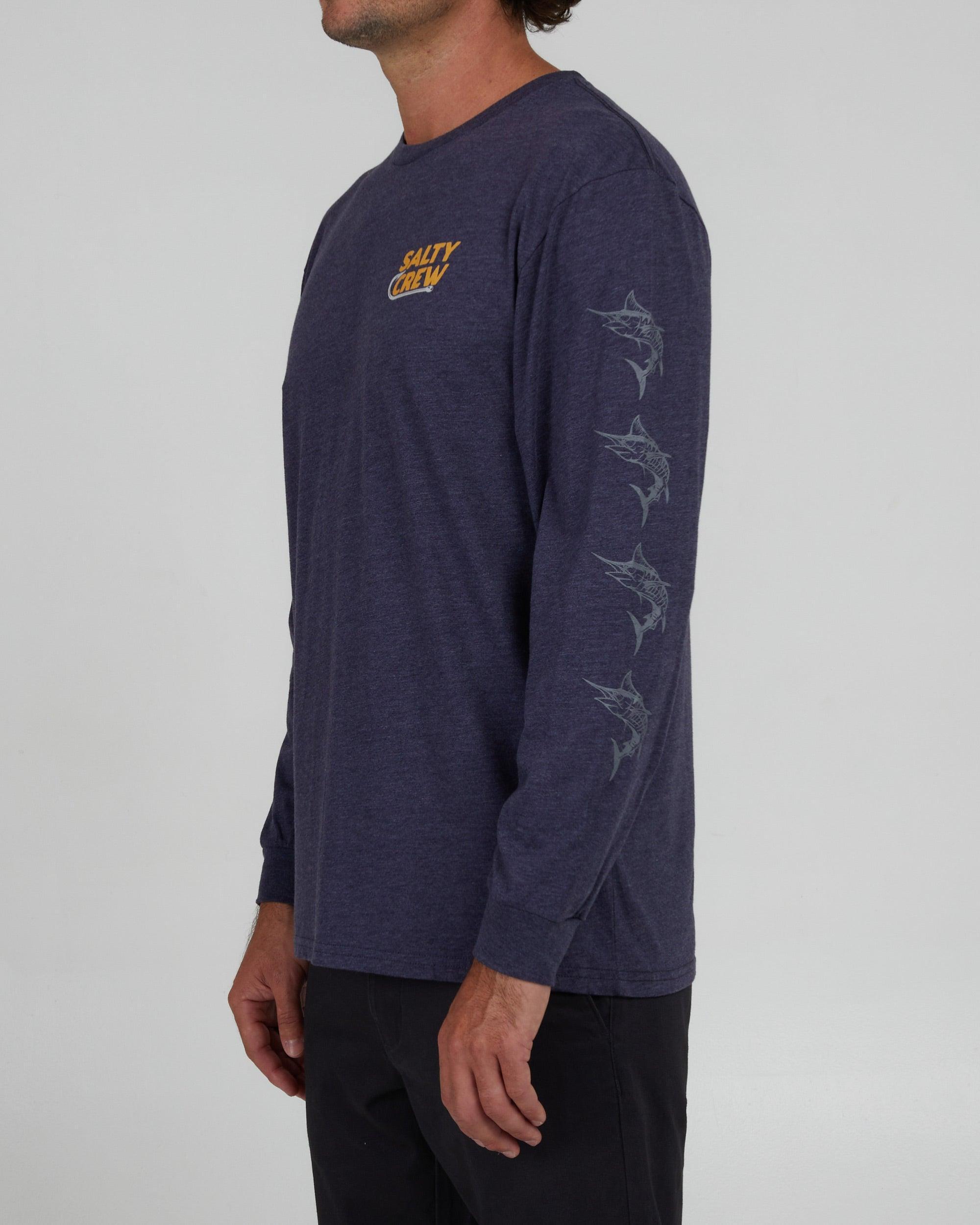 Hook Up Premium L/S Tee - Navy Heather Male Product Image