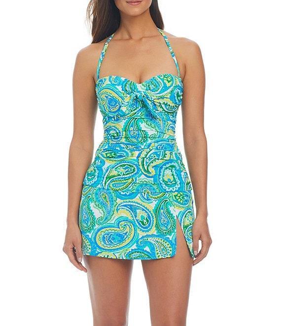 Bleu Rod Beattie More Is More Printed High Waist Skirted Swim Bottom Product Image