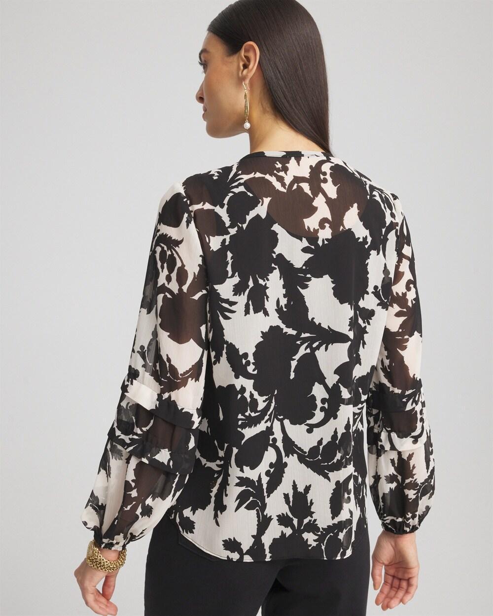 Paisley Ruffles Crinkle Blouse Product Image