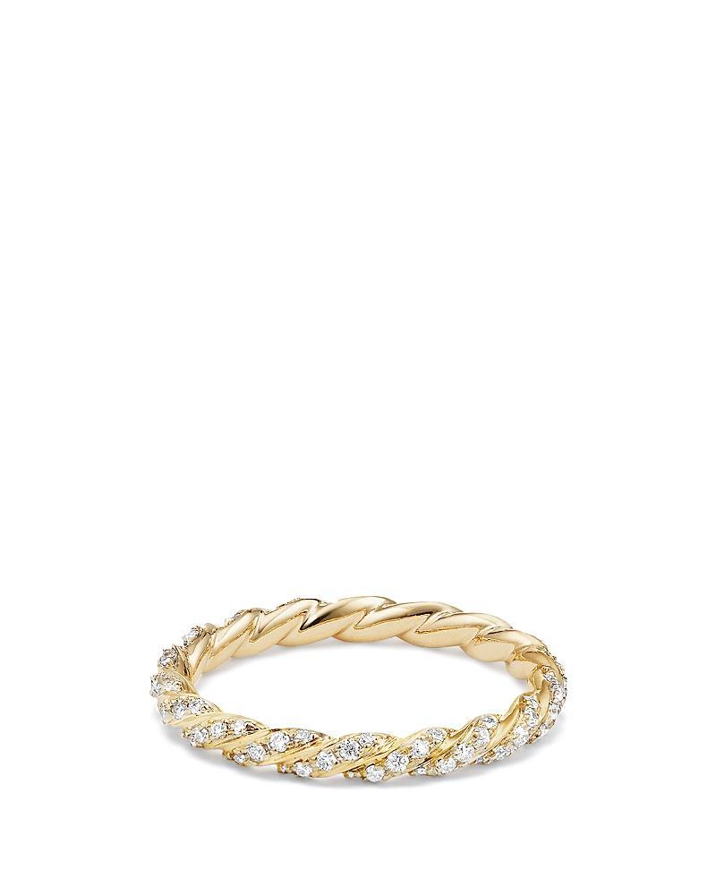 Womens Paveflex Ring Eith Diamonds in 18K Yellow Gold, 2.8MM Product Image