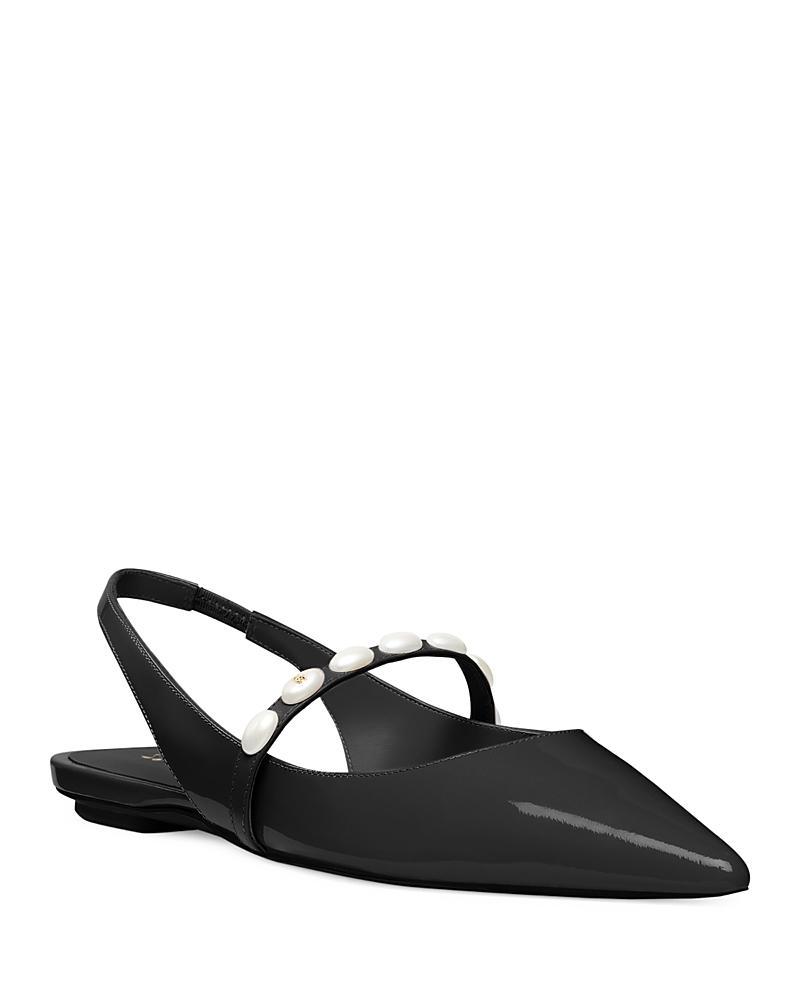 Womens Emilia Pearlita Patent Leather Slingback Flats Product Image