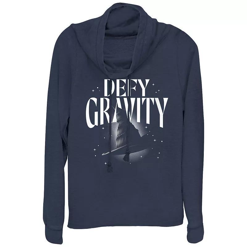 Women's Wicked Defy Gravity Cowlneck Graphic Lightweight Long Sleeve, Size: XXL, Blue Product Image