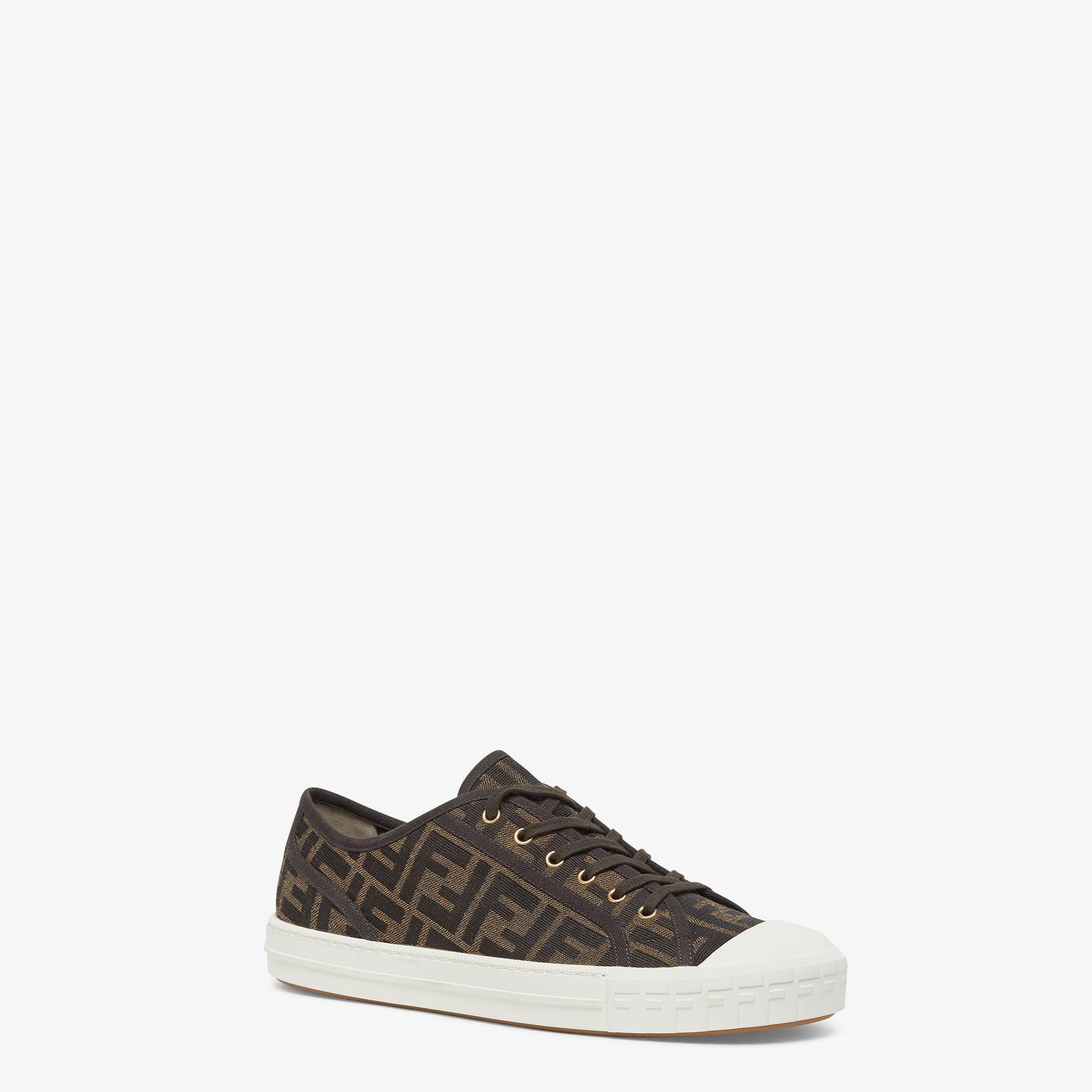 Fendi DominoFF jacquard fabric low-tops Product Image