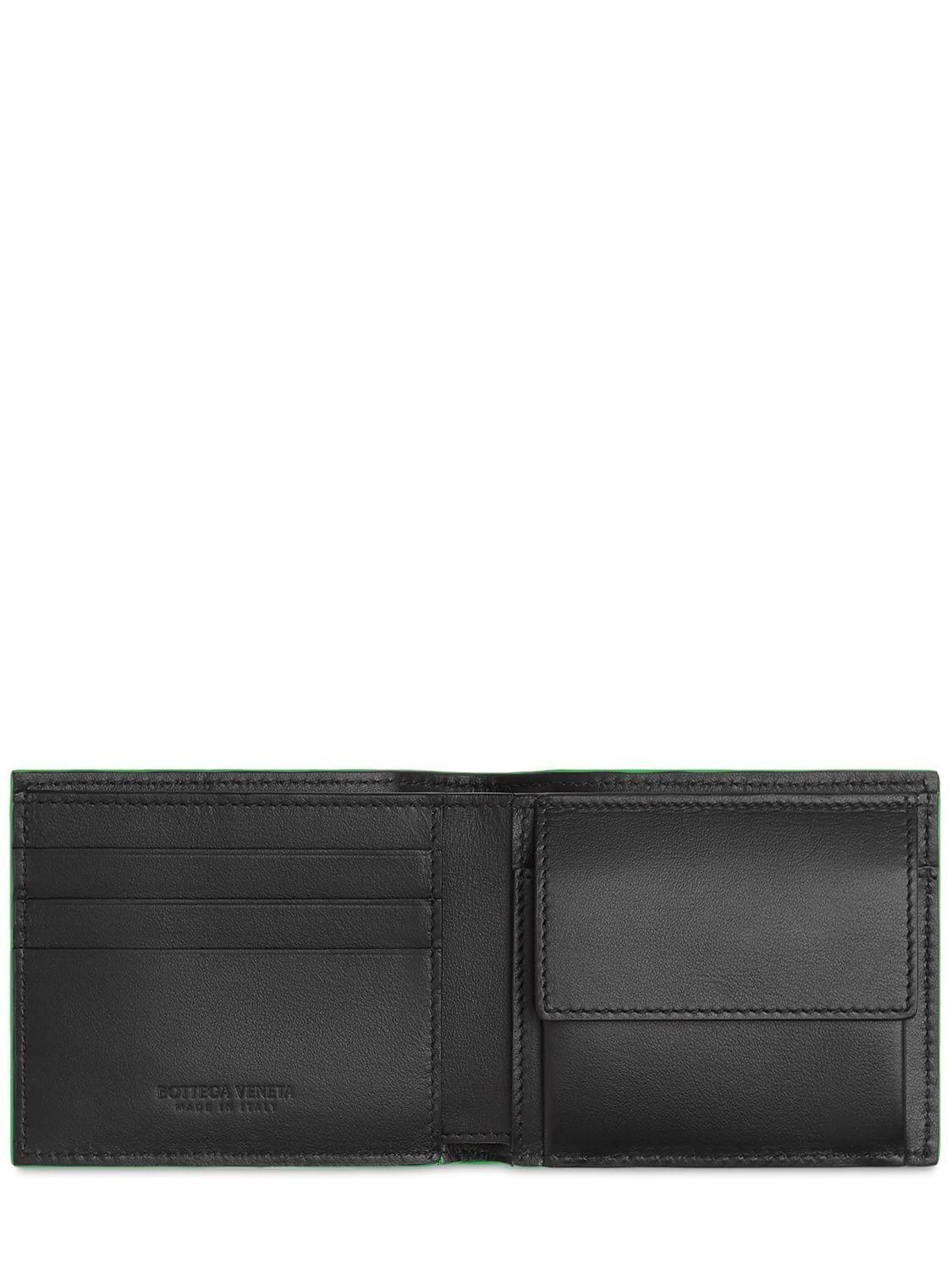 BOTTEGA VENETA Maxi Intrecciato Leather Wallet In Black Product Image