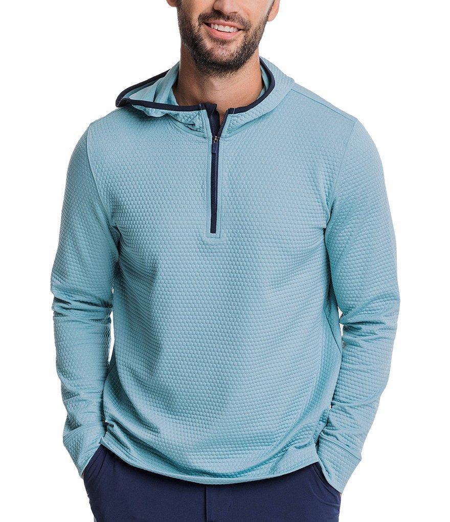 Southern Tide Performance Stretch Scuttle Heather Quarter-Zip Hoodie Product Image