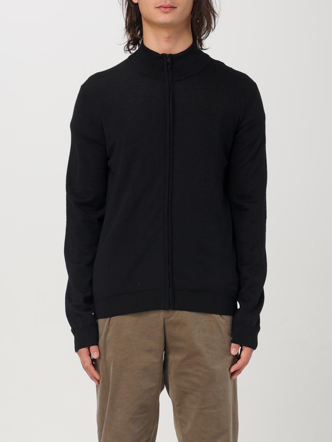 HUGO BOSS Zip-up Regular-fit Jacket In Virgin Wool In Schwarz Product Image