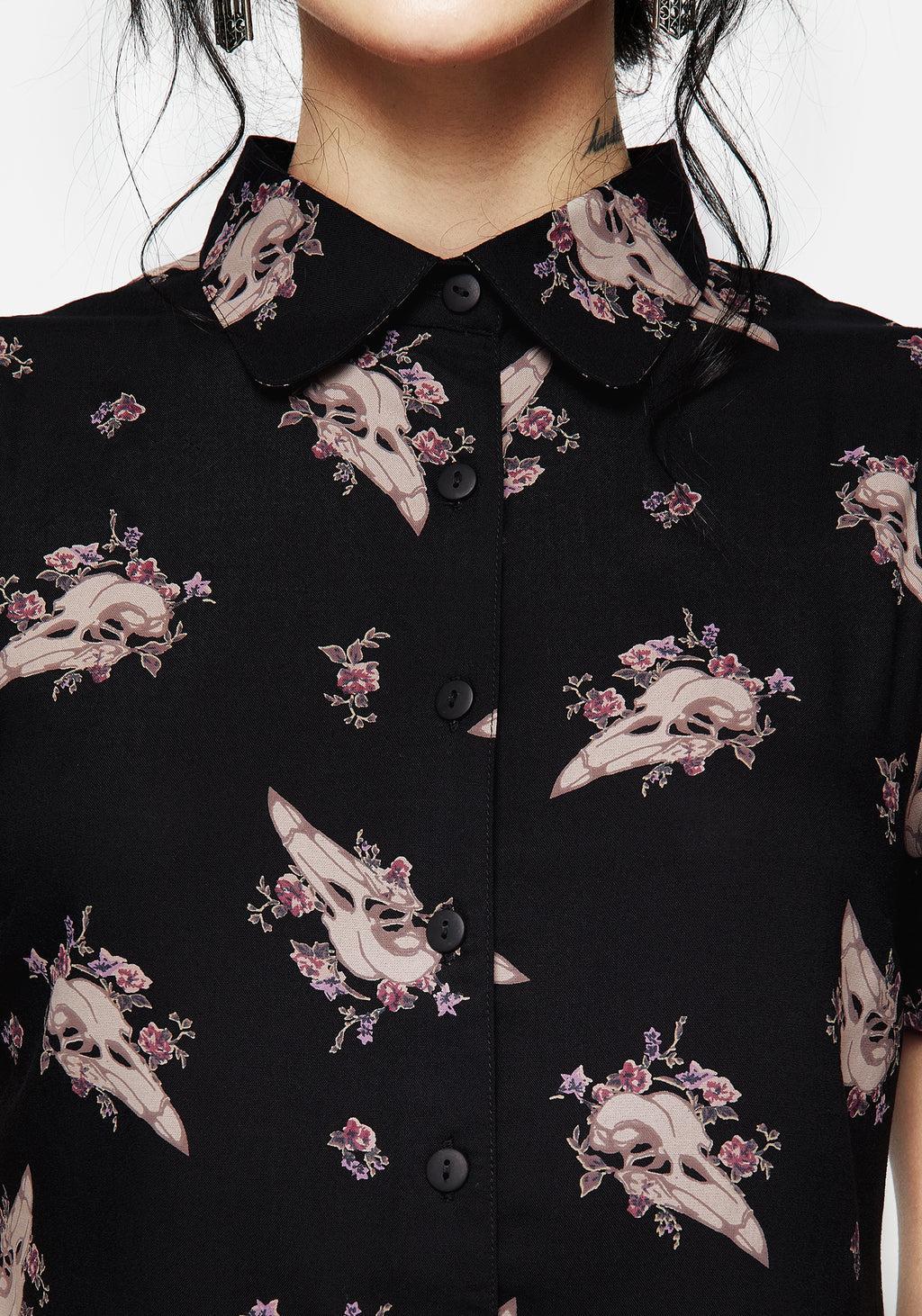 Carrion Button Up Blouse Top Product Image