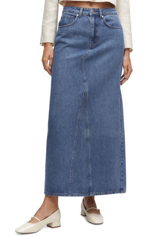 Mango Womens Denim Long Skirt Product Image