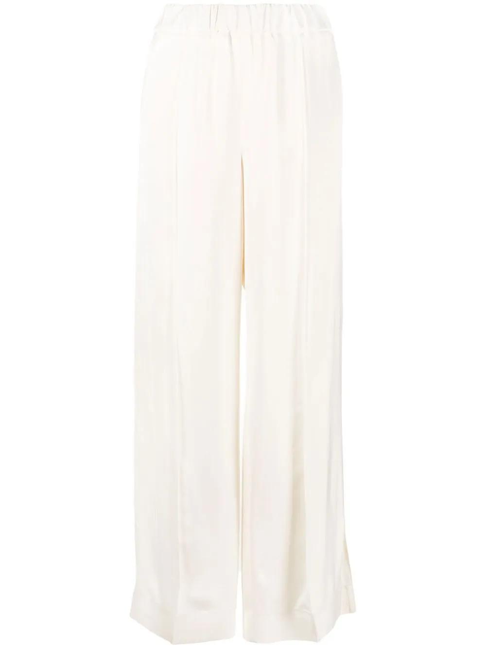 JIL SANDER Elasticated Straight-leg Trousers In White Product Image