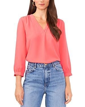 Vince Camuto V Neck Blouse Product Image