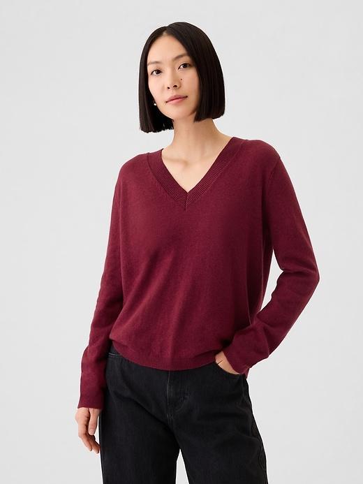 CashSoft V-Neck Sweater Product Image