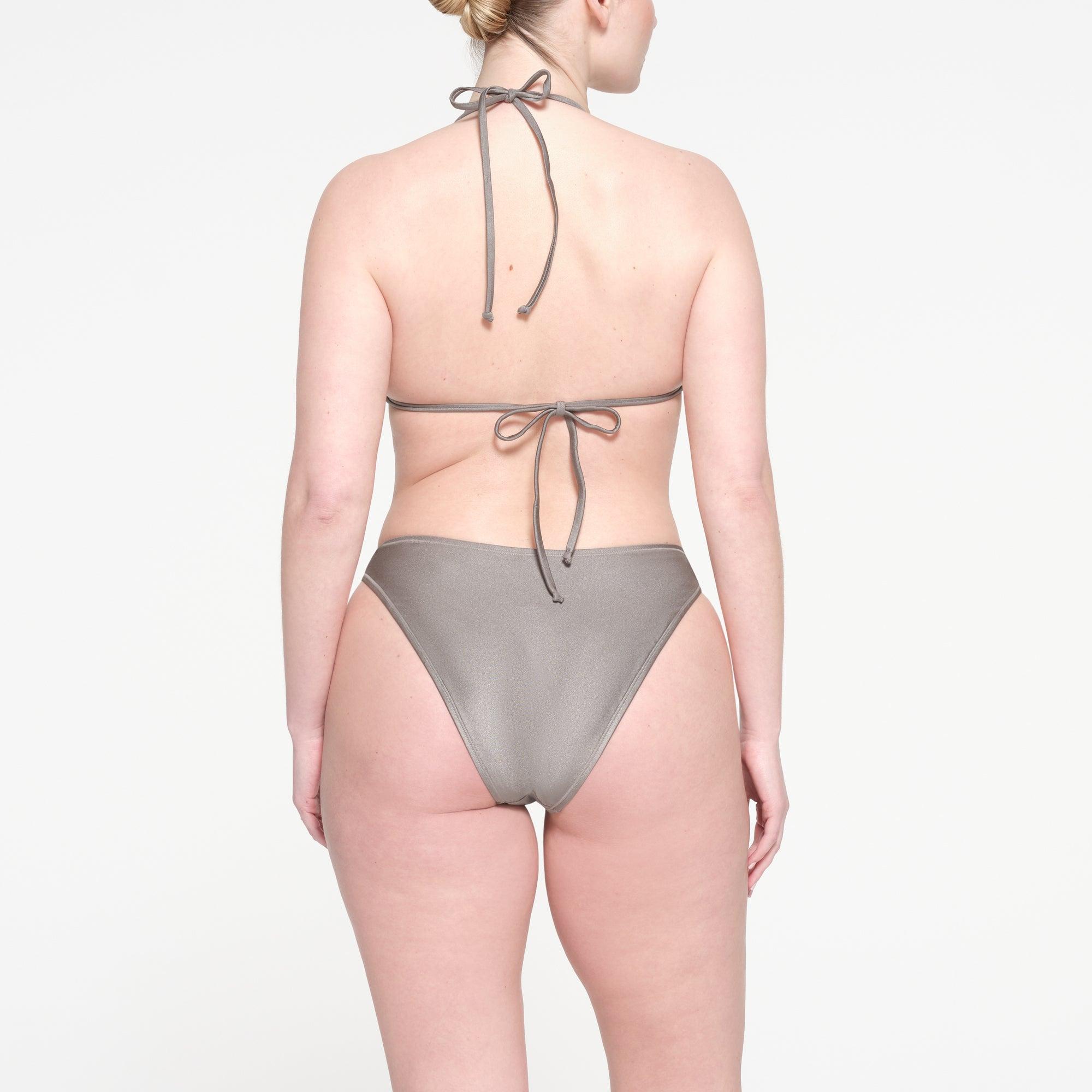 SHINE SWIM TRIANGLE TOP | SMOKE Product Image