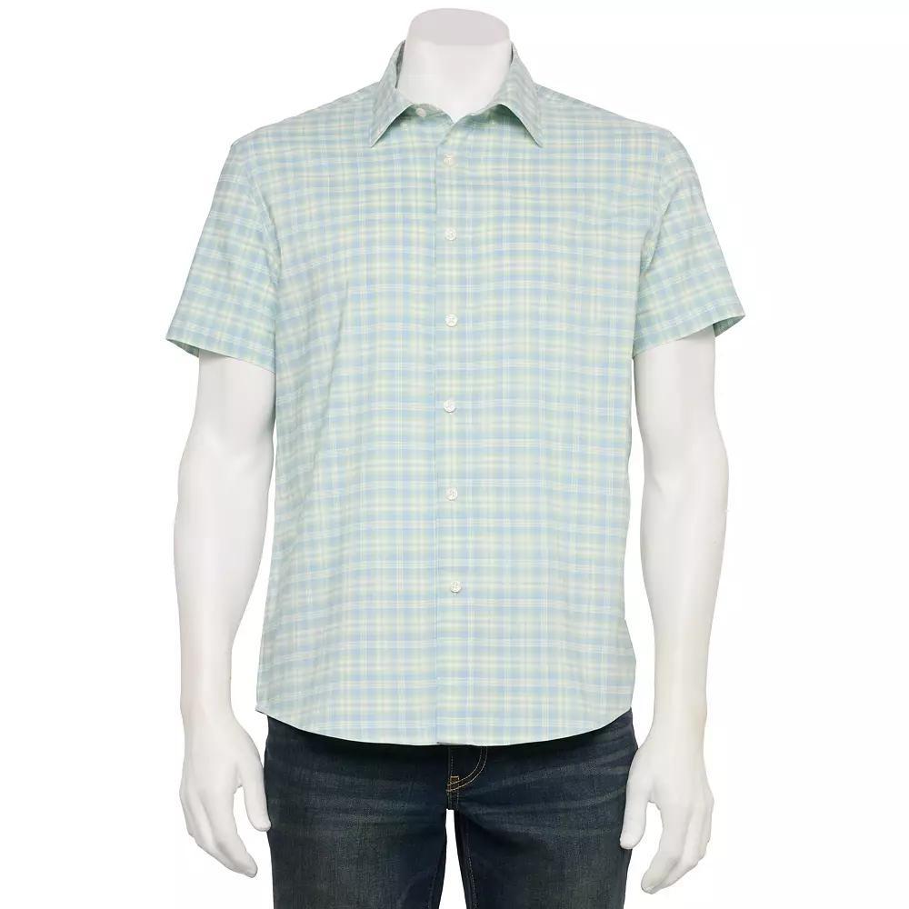 Men's Sonoma Goods For Life® Adaptive Short Sleeve Performance Button-Down Shirt,  Product Image