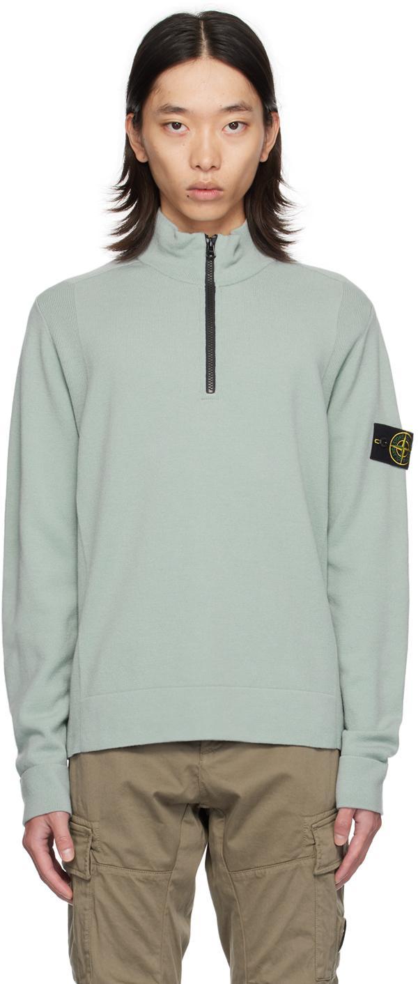 STONE ISLAND Wool Pullover In Green Product Image