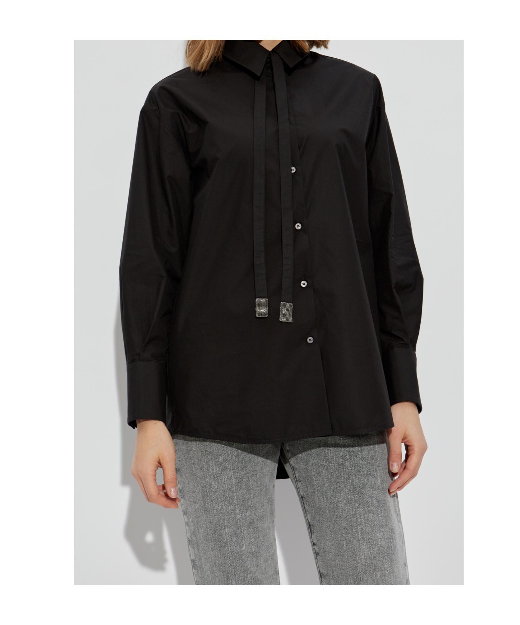 FABIANA FILIPPI Long-sleeved Shirt In Black Product Image