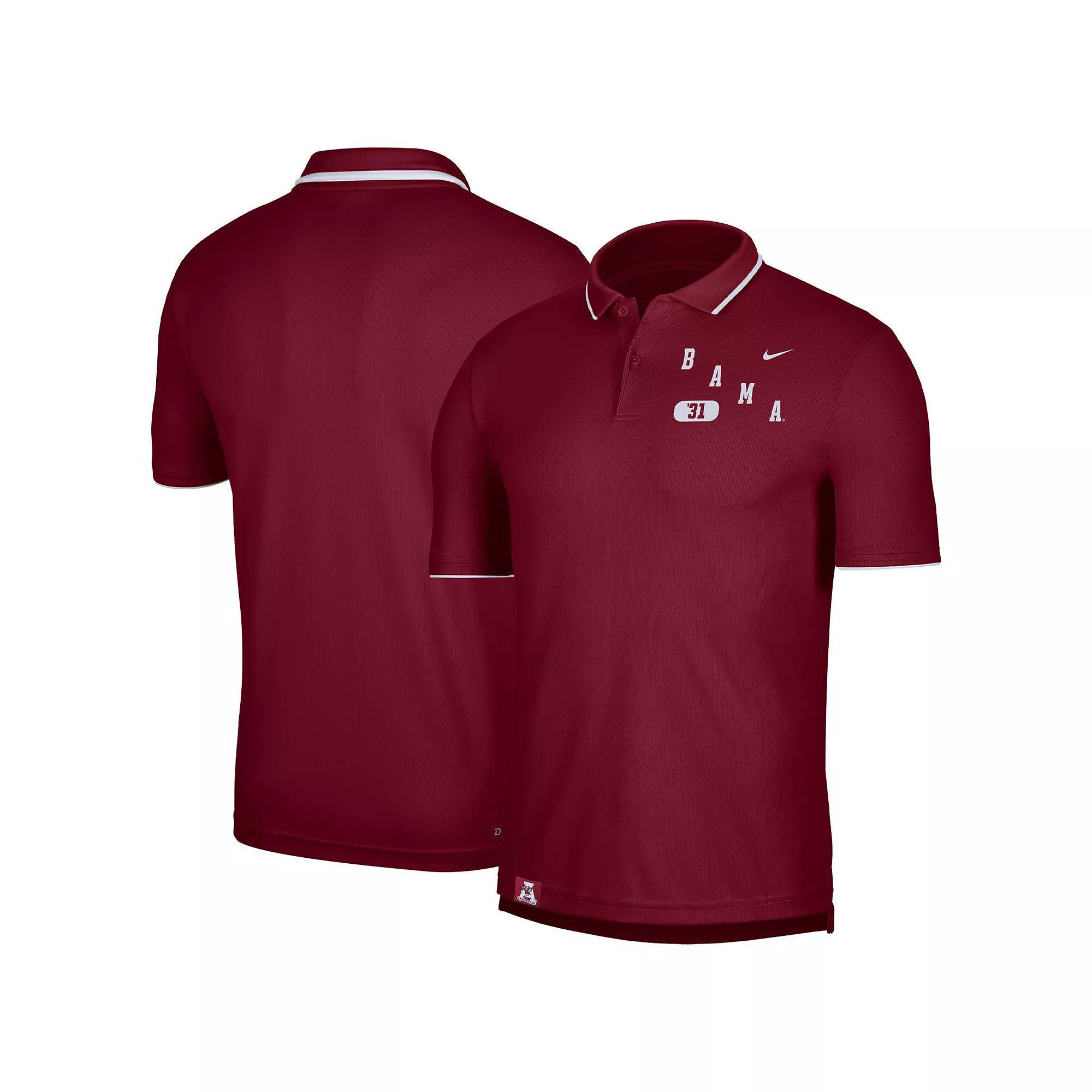 Men's Nike Crimson Alabama Crimson Tide Wordmark Performance Polo,  Product Image