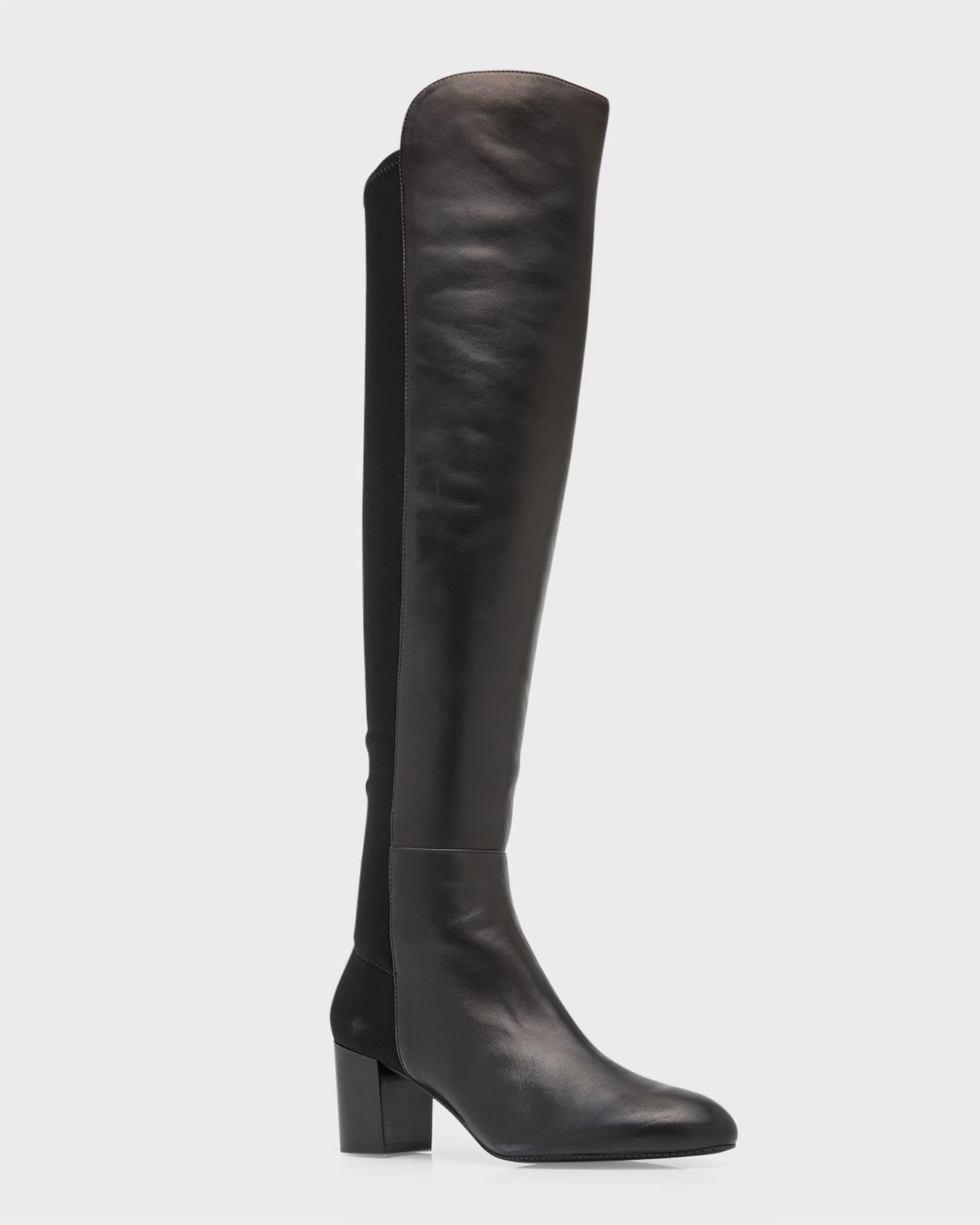 Stretch Leather Over-The-Knee Boots Product Image
