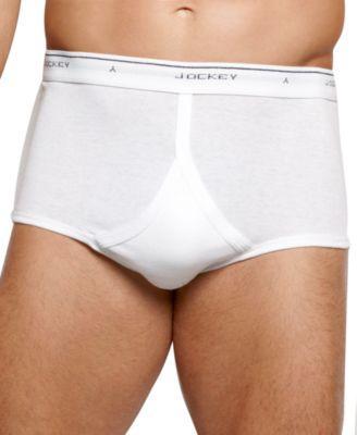 Men's Jockey® 4-pack Classic Knit Full-Rise Briefs, Size: 30, White Product Image