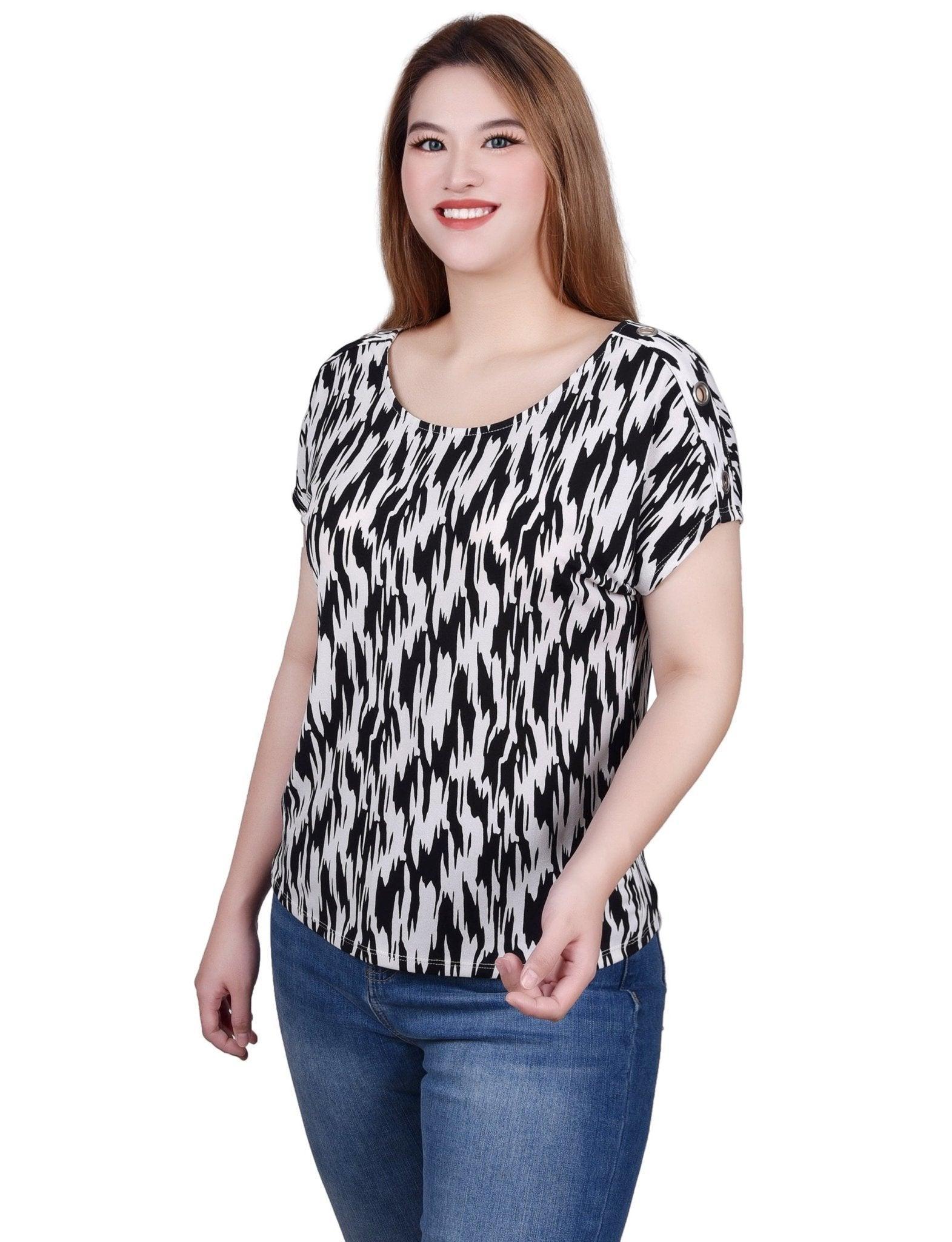 Short Sleeve Extended Sleeve Tunic Top Product Image