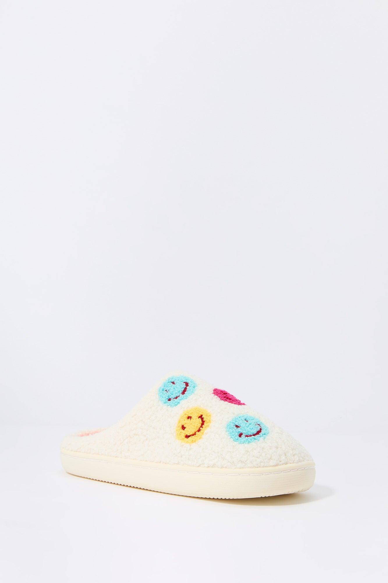 Smiley Face Faux Fur Slipper Female Product Image