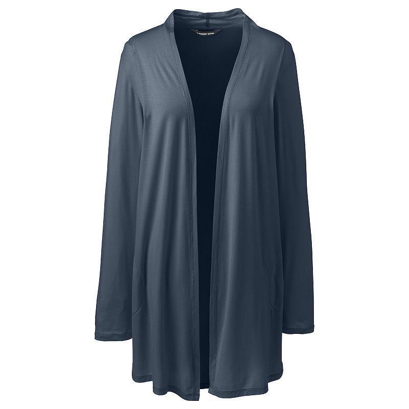 Women's Lands' End Draped Long Open-Front Cardigan,  Product Image