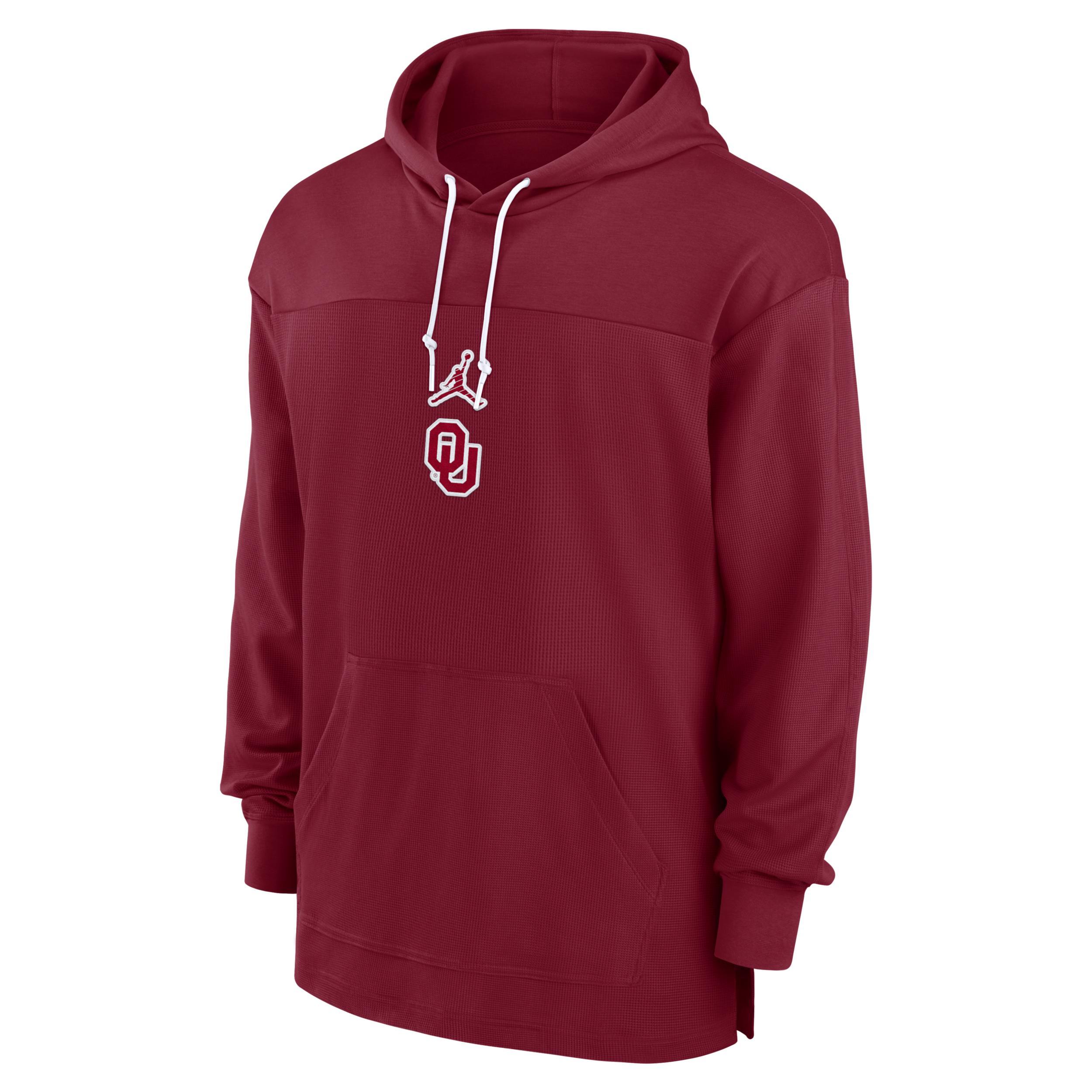 Men's Oklahoma Sooners Sideline Jersey Jordan Dri-FIT College Pullover Hoodie Product Image