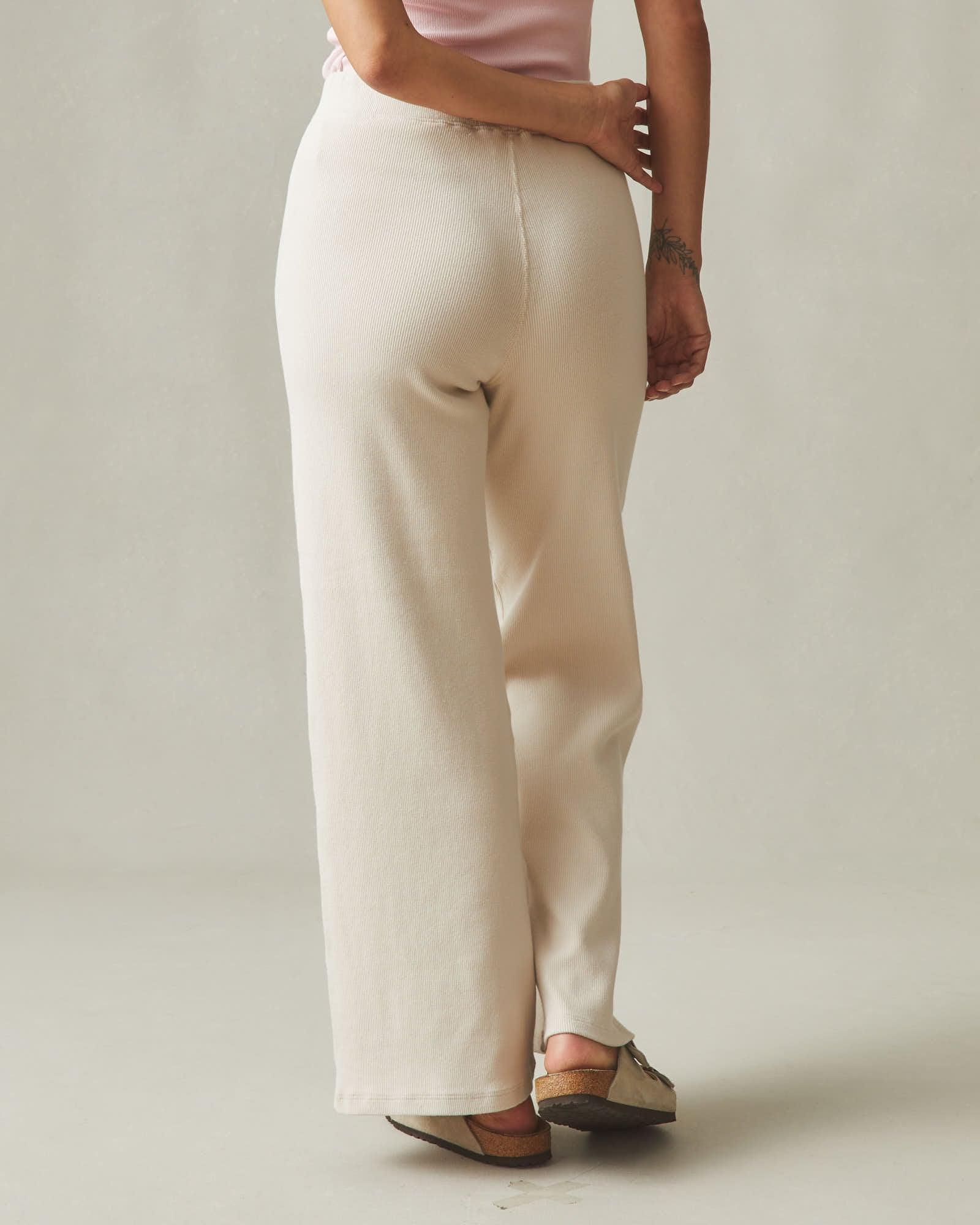 Women's Rib Pant - Oatmeal Female Product Image