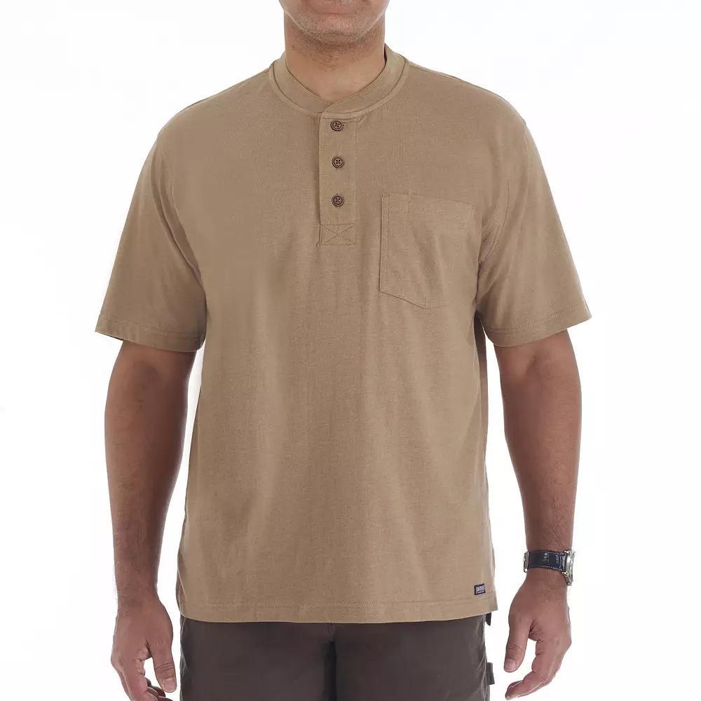 Mens Smiths Workwear Henley Khaki Grey Product Image