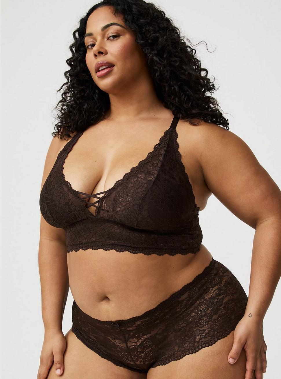Lightly Lined Simply Lace XO Front Bralette Product Image
