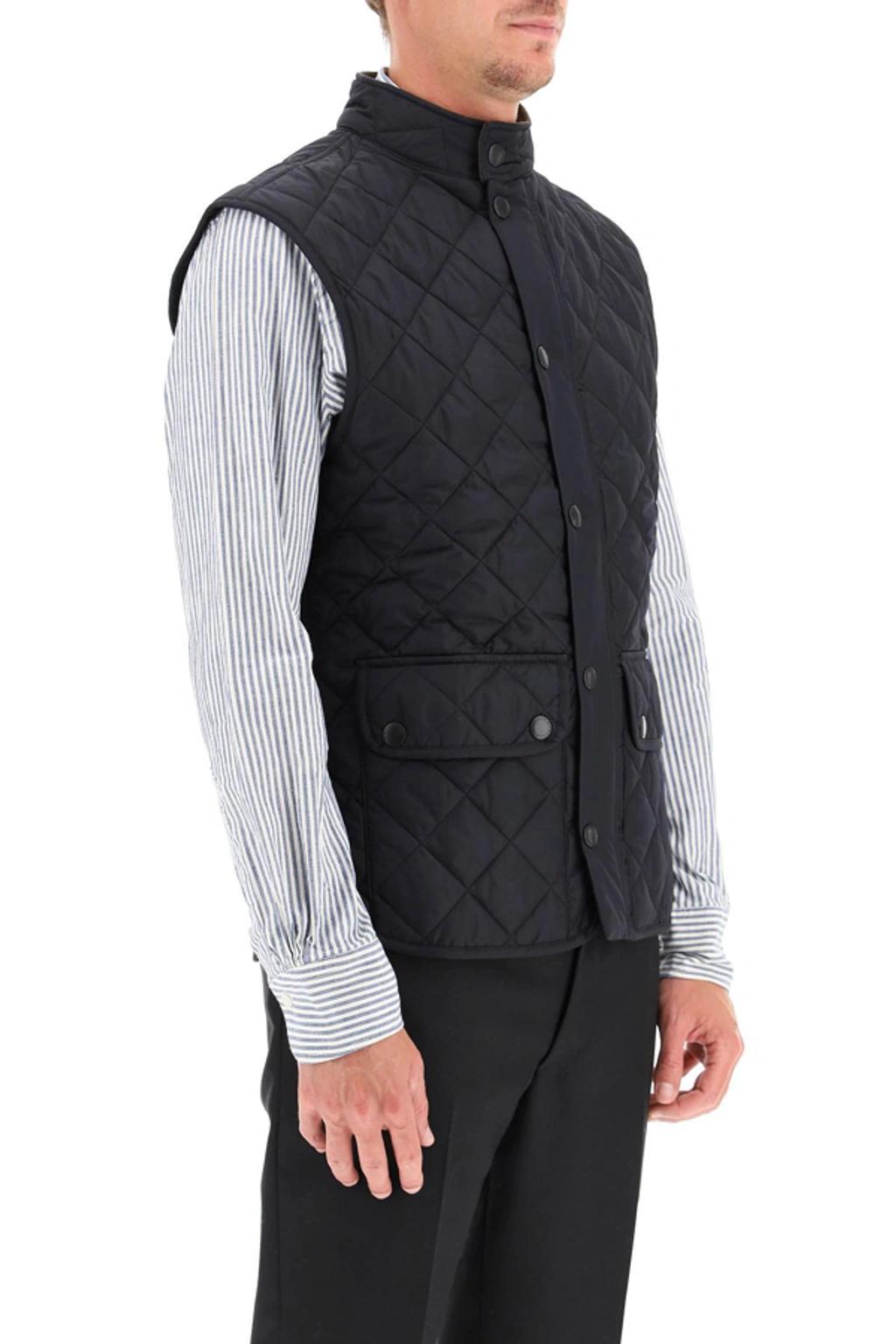 BARBOUR Lowerdale Quilted Cotton Vest In Navy Product Image