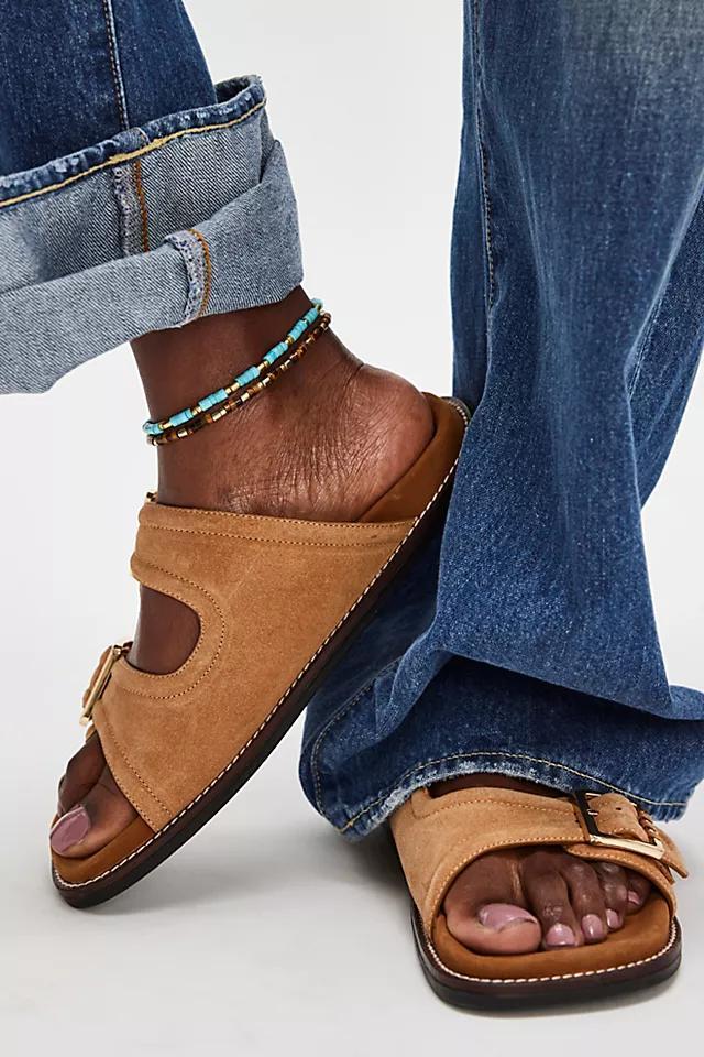 Sage Square Toe Footbed Slides Product Image