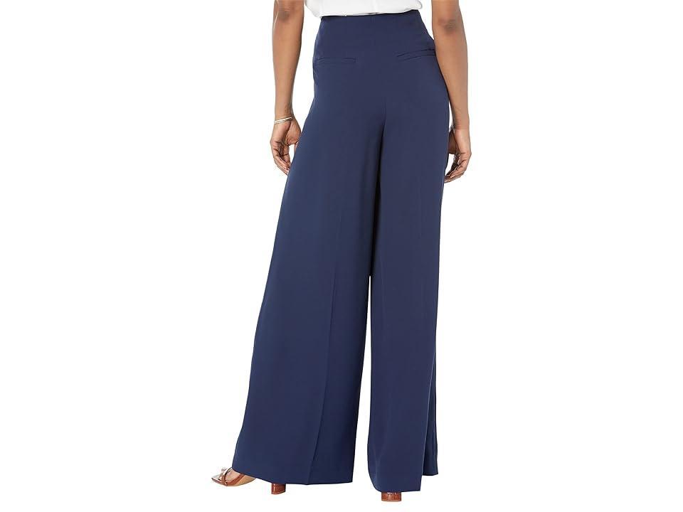 Lauren Ralph Lauren Pleated Georgette Belted Wide-Leg Pants (French ) Women's Casual Pants Product Image