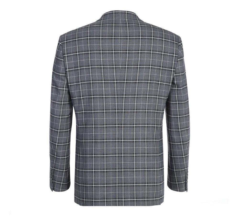 Lozano Collection - Men's 2 Piece Regular Fit Gray Check Pattern Suit Male Product Image