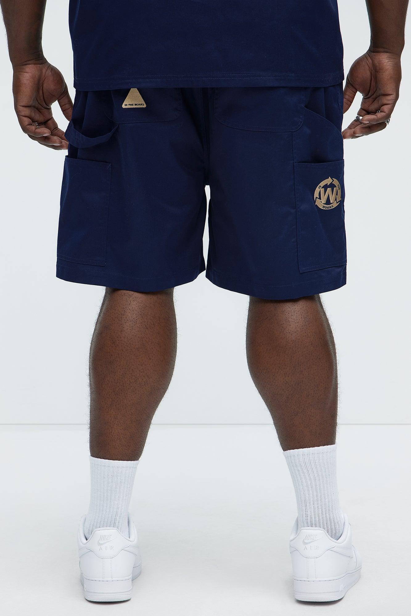 In The Works Relaxed Shorts - Navy Product Image