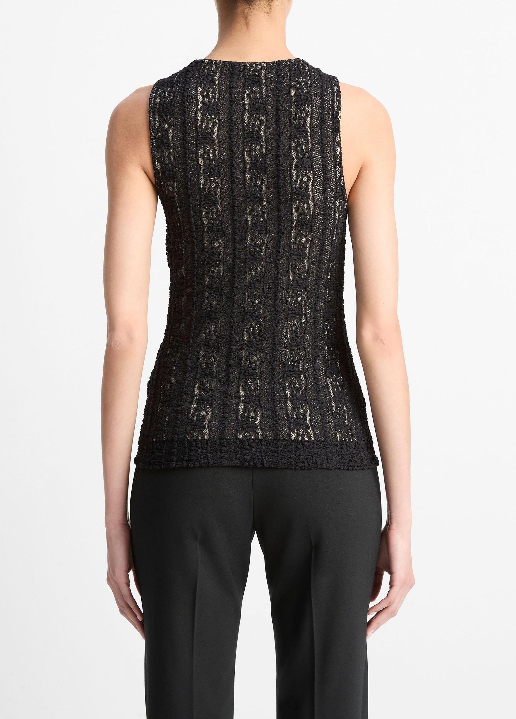 Smocked Lace Shell Product Image